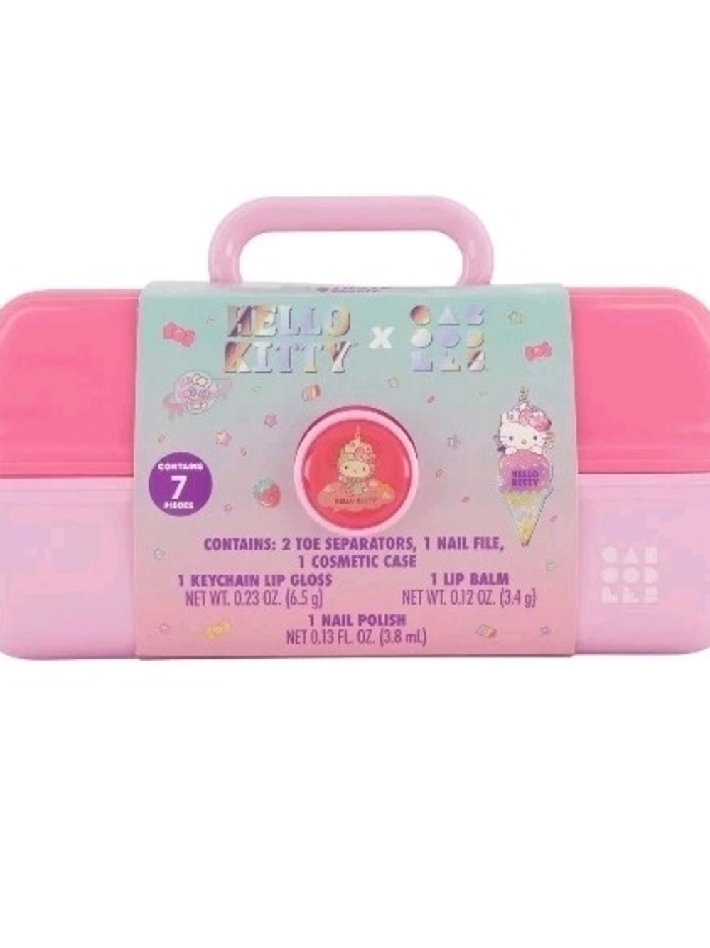 NWT Hello Kitty X Caboodles Multi piece Pink Cosmetic Case Set